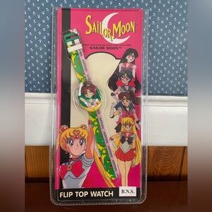 Sailor Moon, Sailor  Jupiter Flip Top Watch Vintage Rare 1997 Toel animation